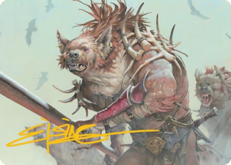 Gnoll Art Card (Gold-Stamped Signature) [Dungeons & Dragons: Adventures in the Forgotten Realms Art Series] | Pegasus Games WI