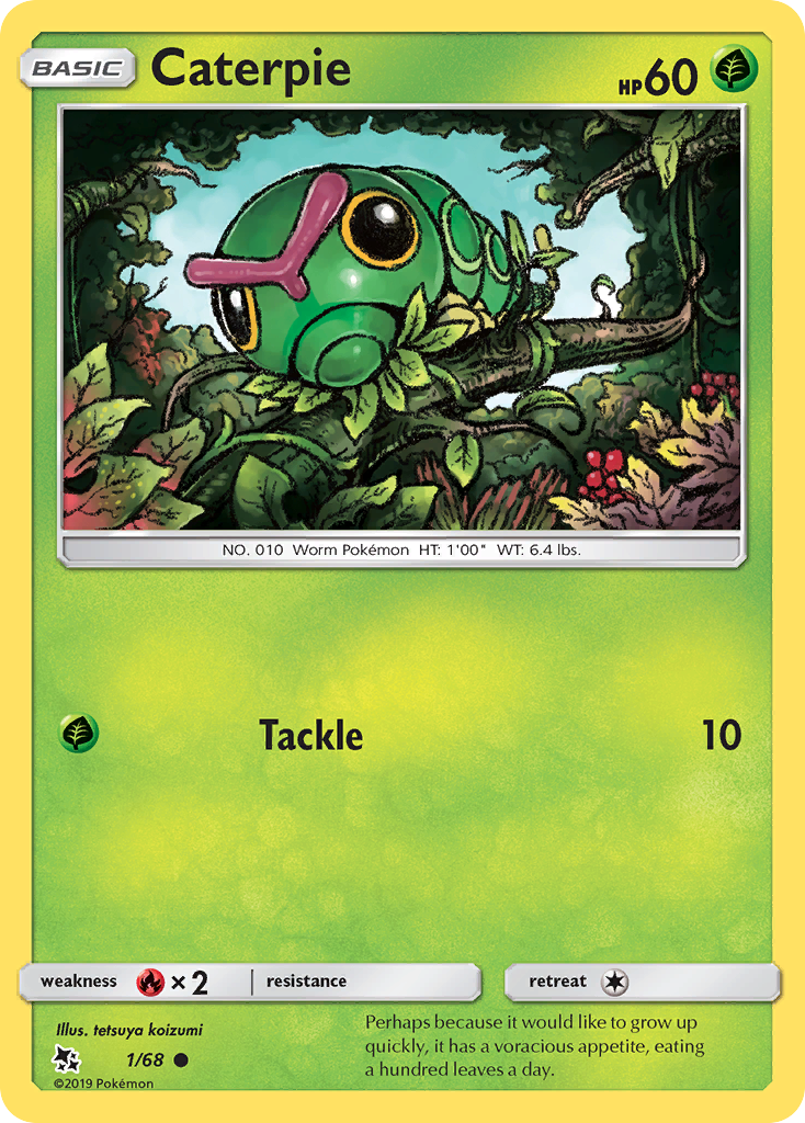 Caterpie (1/68) [Sun & Moon: Hidden Fates] | Pegasus Games WI