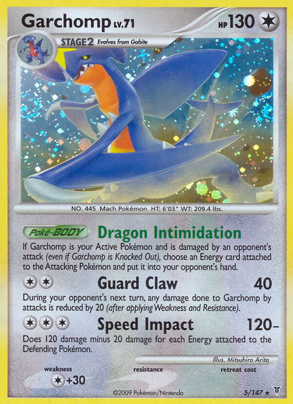 Garchomp (5/147) (Cracked Ice Holo) (Theme Deck Exclusive) [Platinum: Supreme Victors] | Pegasus Games WI