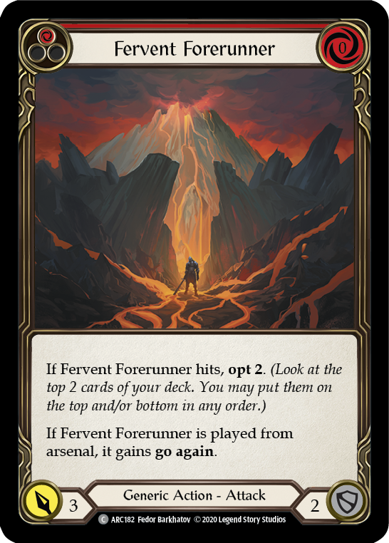 Fervent Forerunner (Red) [ARC182] Unlimited Rainbow Foil | Pegasus Games WI