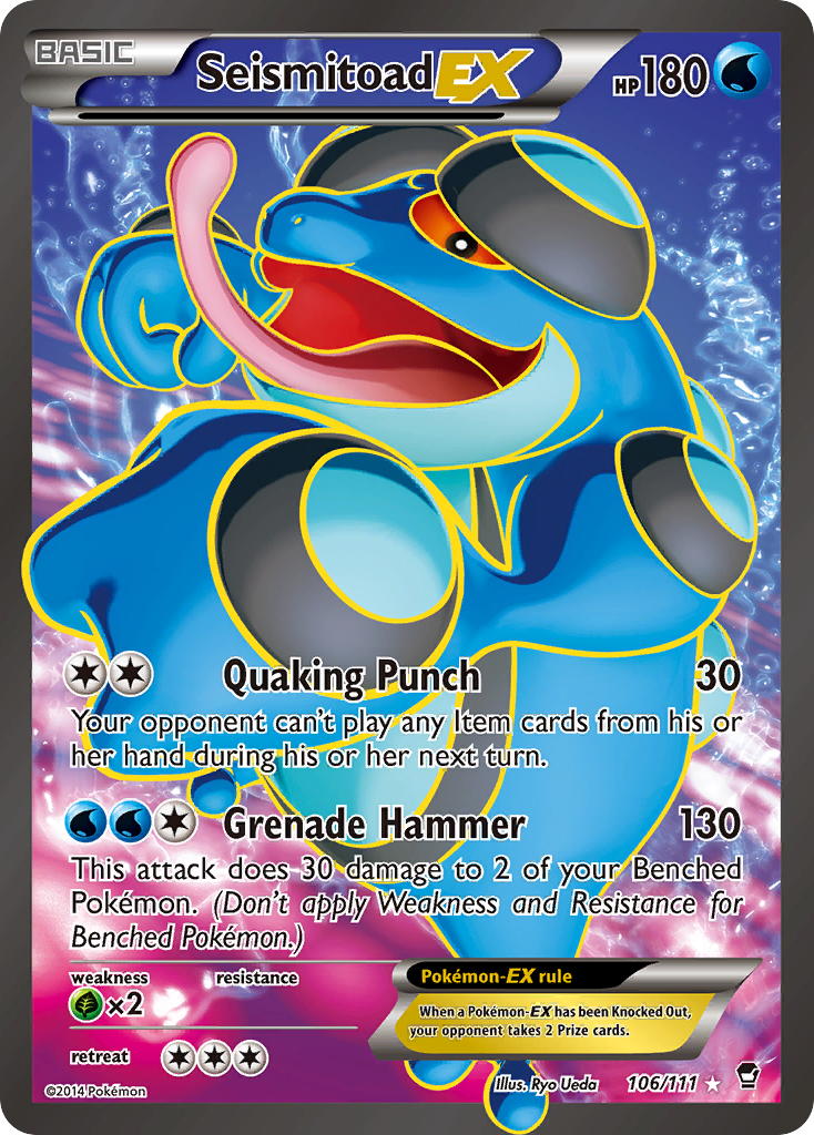 Seismitoad EX (106/111) [XY: Furious Fists] | Pegasus Games WI