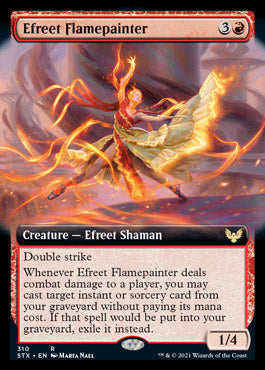 Efreet Flamepainter (Extended Art) [Strixhaven: School of Mages] | Pegasus Games WI