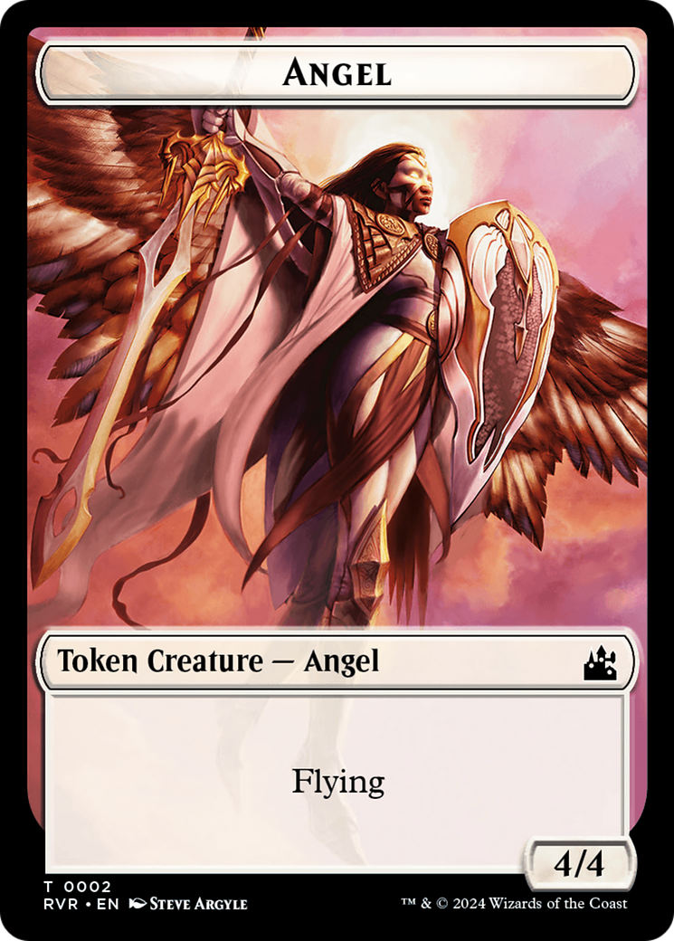 Goblin (0008) // Angel (0002) Double-Sided Token [Ravnica Remastered Tokens] | Pegasus Games WI