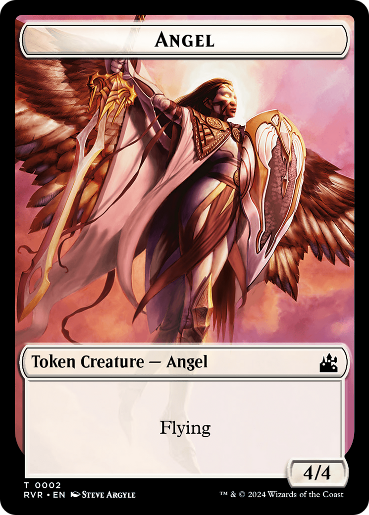 Saproling // Angel (0002) Double-Sided Token [Ravnica Remastered Tokens] | Pegasus Games WI