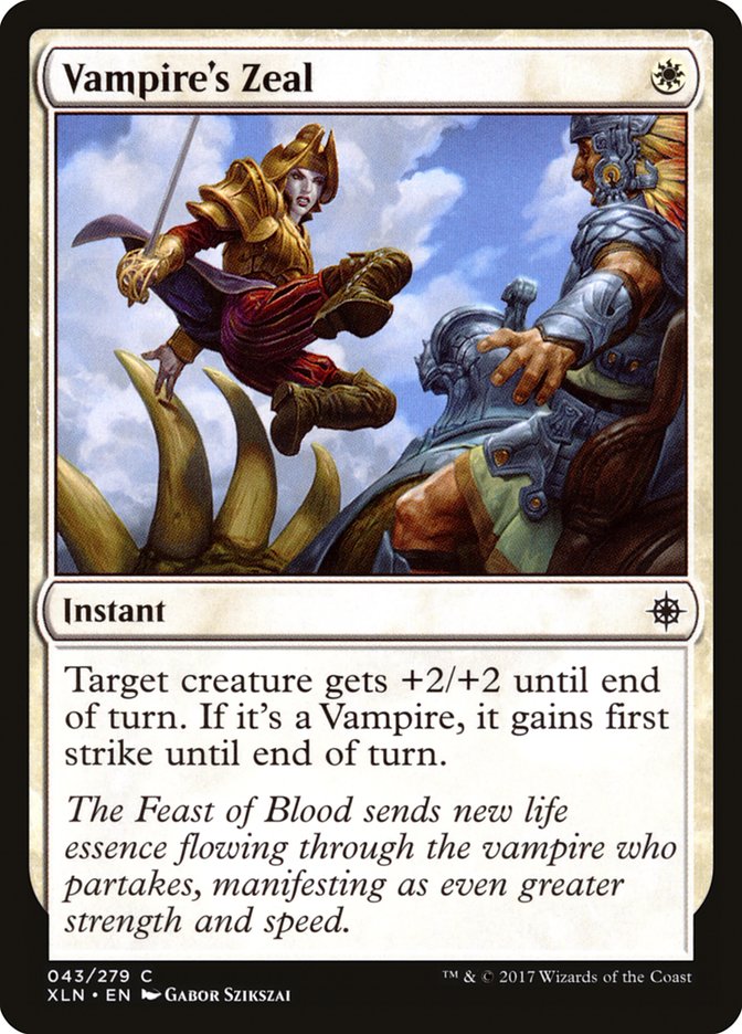 Vampire's Zeal [Ixalan] | Pegasus Games WI