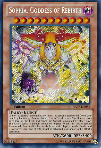 Sophia, Goddess of Rebirth [HA07-EN055] Secret Rare | Pegasus Games WI