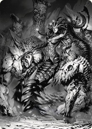 Vraska, Betrayal's Sting Art Card [Phyrexia: All Will Be One Art Series] | Pegasus Games WI