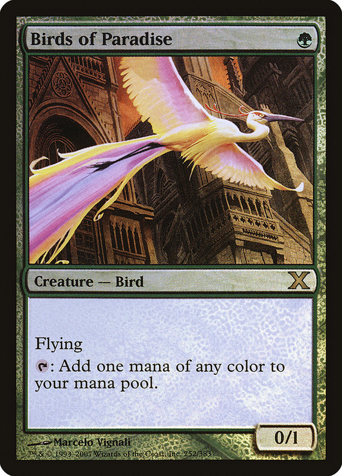 Birds of Paradise (Premium Foil) [Tenth Edition] | Pegasus Games WI