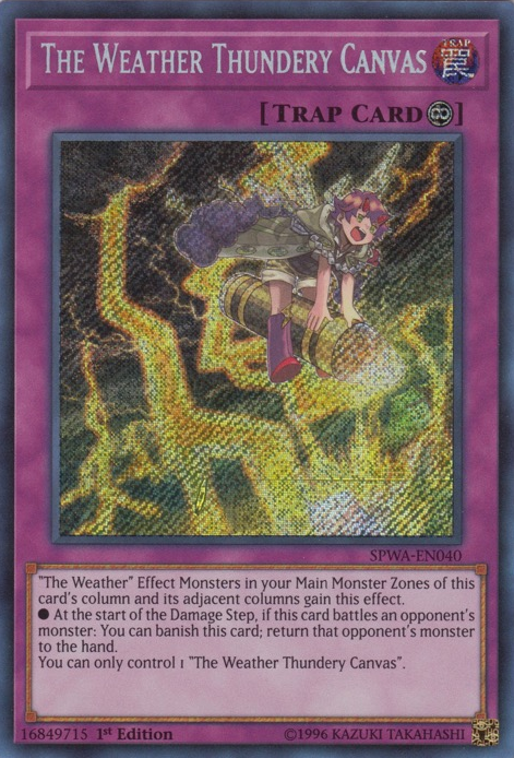 The Weather Thundery Canvas [SPWA-EN040] Secret Rare | Pegasus Games WI