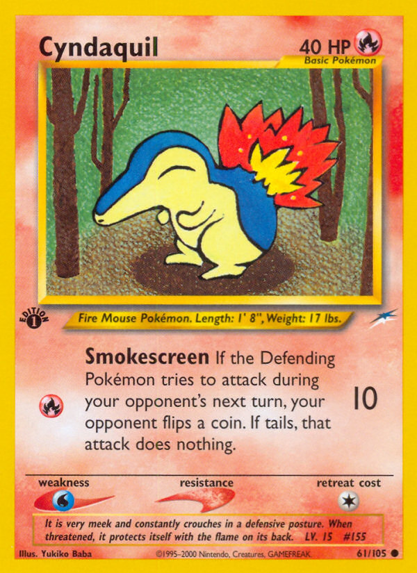 Cyndaquil (61/105) [Neo Destiny 1st Edition] | Pegasus Games WI