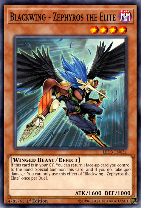 Blackwing - Zephyros the Elite [LED3-EN031] Common | Pegasus Games WI