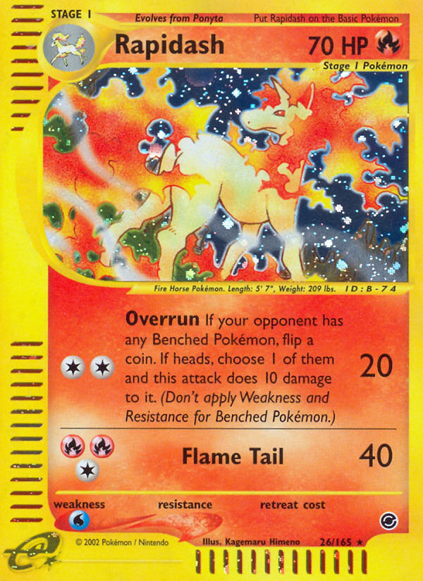Rapidash (26/165) [Expedition: Base Set] | Pegasus Games WI