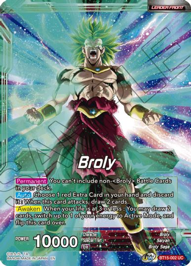 Broly // SS Broly, Demon's Second Coming (BT15-002) [Saiyan Showdown Prerelease Promos] | Pegasus Games WI