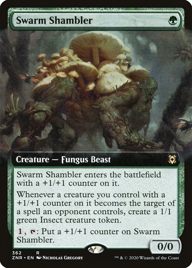 Swarm Shambler (Extended Art) [Zendikar Rising] | Pegasus Games WI