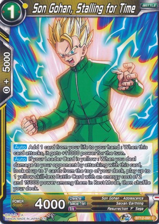 Son Gohan, Stalling for Time [BT12-091] | Pegasus Games WI