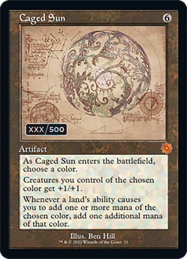 Caged Sun (Retro Schematic) (Serialized) [The Brothers' War Retro Artifacts] | Pegasus Games WI