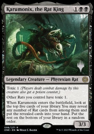 Karumonix, the Rat King (Promo Pack) [Phyrexia: All Will Be One Promos] | Pegasus Games WI