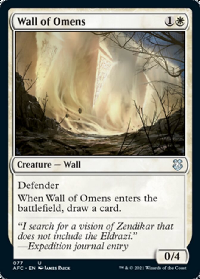 Wall of Omens [Dungeons & Dragons: Adventures in the Forgotten Realms Commander] | Pegasus Games WI