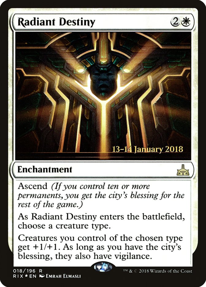 Radiant Destiny [Rivals of Ixalan Prerelease Promos] | Pegasus Games WI