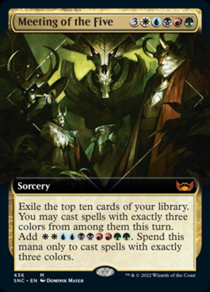 Meeting of the Five (Extended Art) [Streets of New Capenna] | Pegasus Games WI