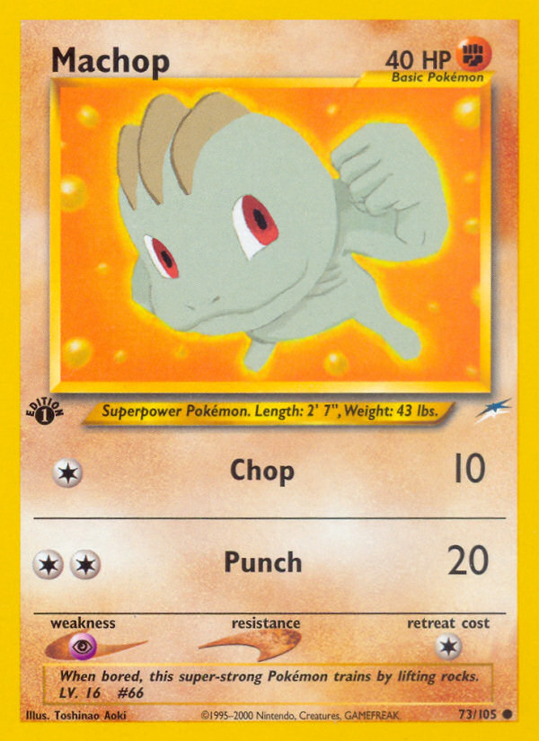 Machop (73/105) [Neo Destiny 1st Edition] | Pegasus Games WI