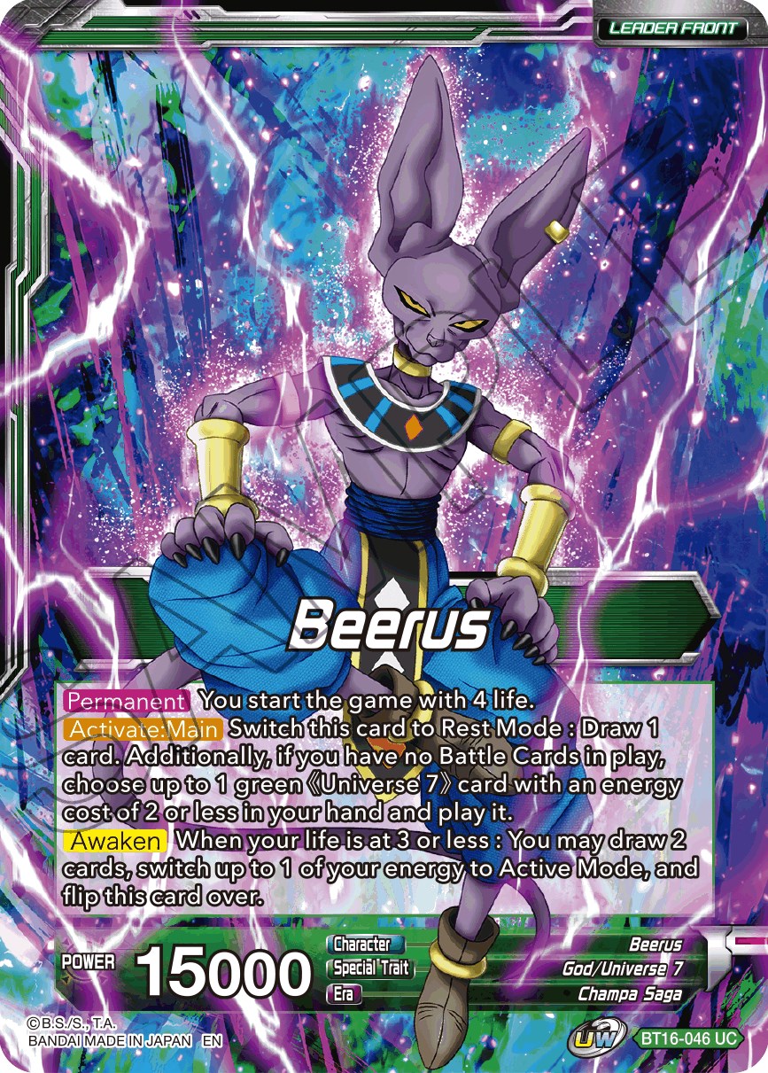 Beerus // Beerus, Victory at All Costs (BT16-046) [Realm of the Gods Prerelease Promos] | Pegasus Games WI