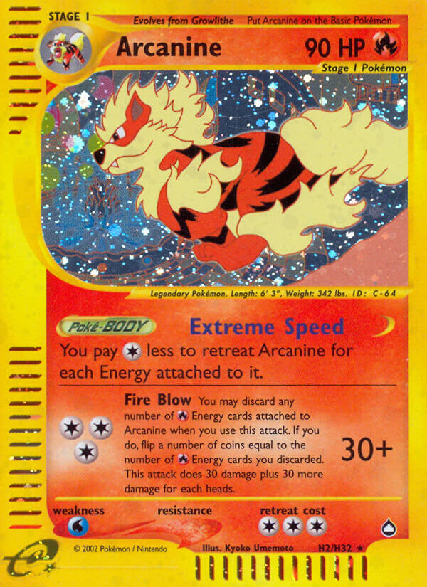 Arcanine (H2/H32) [Aquapolis] | Pegasus Games WI