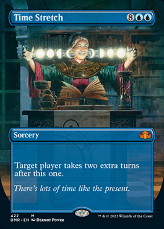 Time Stretch (Borderless Alternate Art) [Dominaria Remastered] | Pegasus Games WI