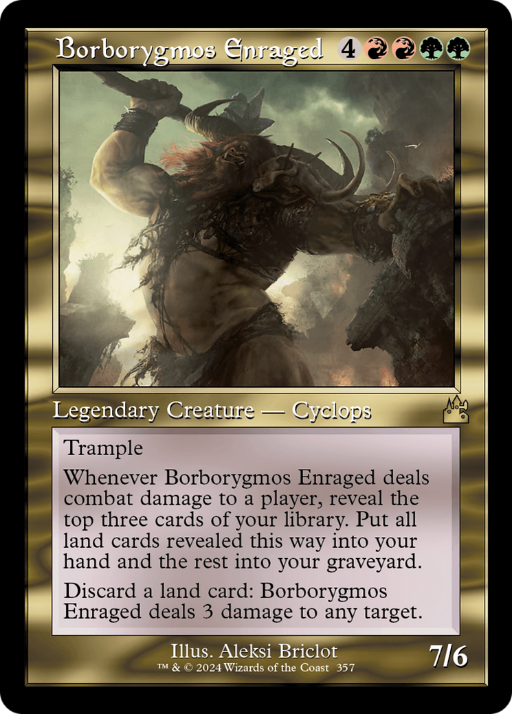 Borborygmos Enraged (Retro Frame) [Ravnica Remastered] | Pegasus Games WI