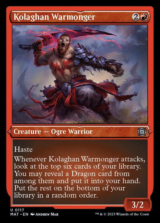 Kolaghan Warmonger (Foil Etched) [March of the Machine: The Aftermath] | Pegasus Games WI