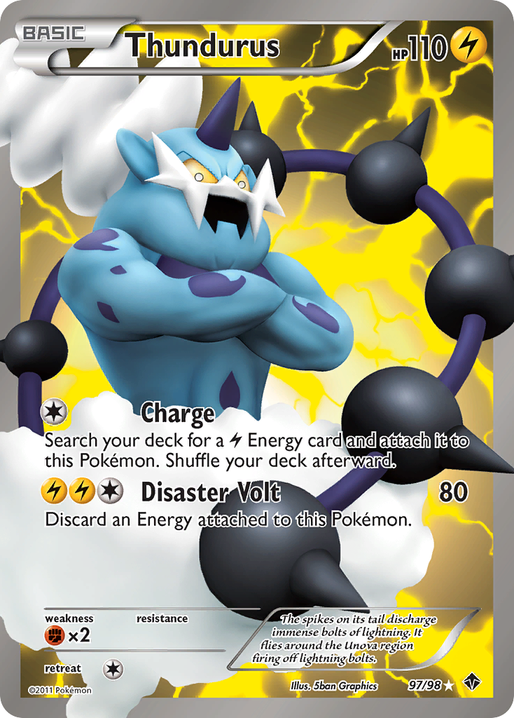 Thundurus (97/98) [Black & White: Emerging Powers] | Pegasus Games WI