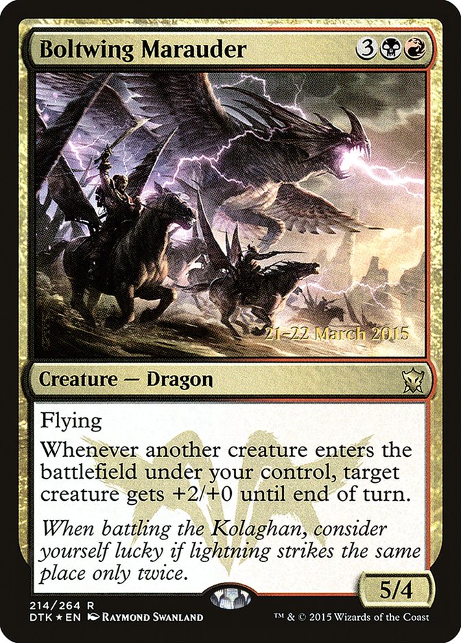 Boltwing Marauder [Dragons of Tarkir Prerelease Promos] | Pegasus Games WI