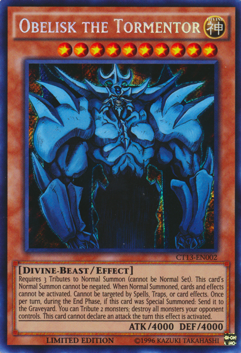 Obelisk the Tormentor [CT13-EN002] Secret Rare | Pegasus Games WI