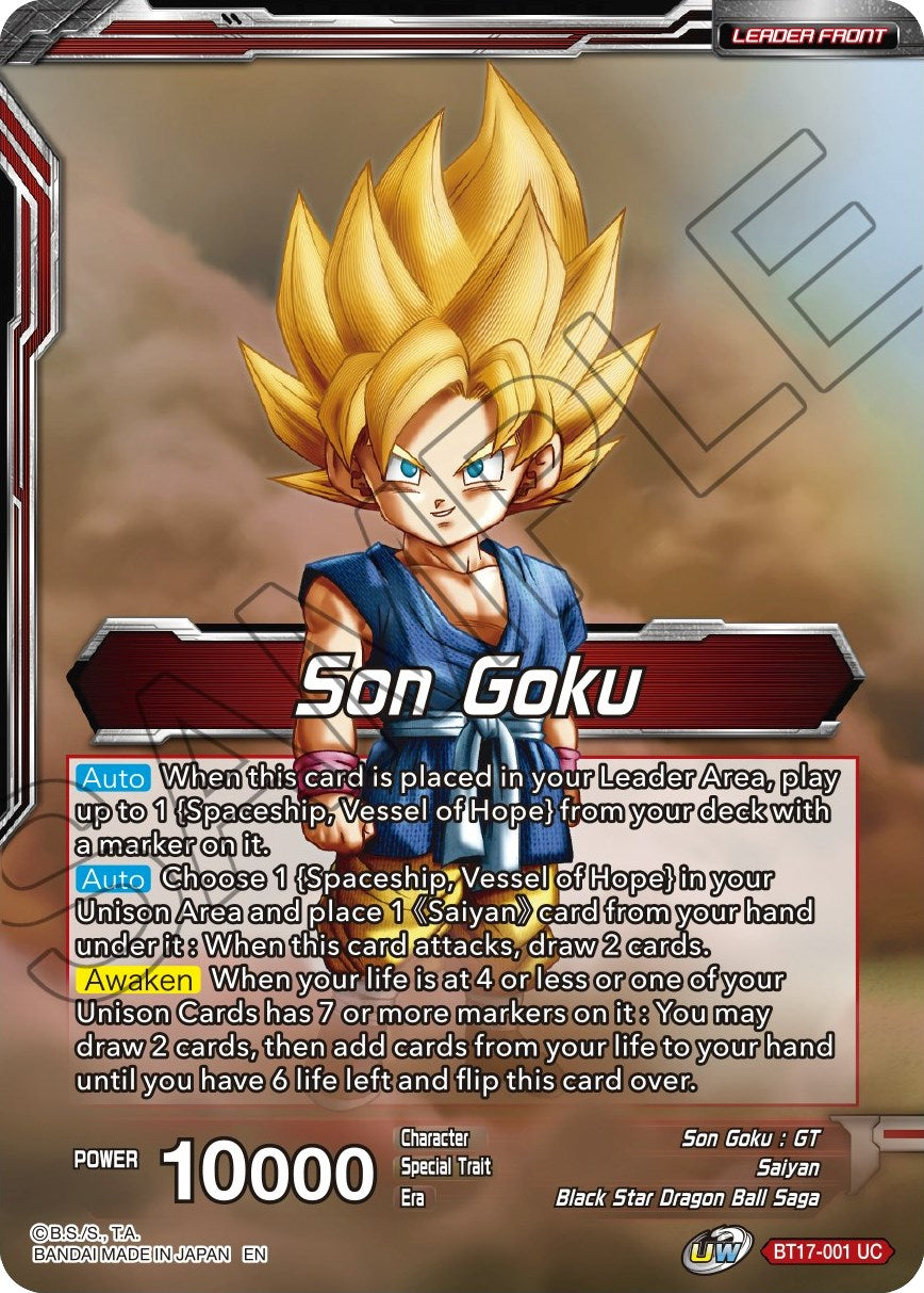 Son Goku // Son Goku, Pan, and Trunks, Space Adventurers (BT17-001) [Ultimate Squad Prerelease Promos] | Pegasus Games WI