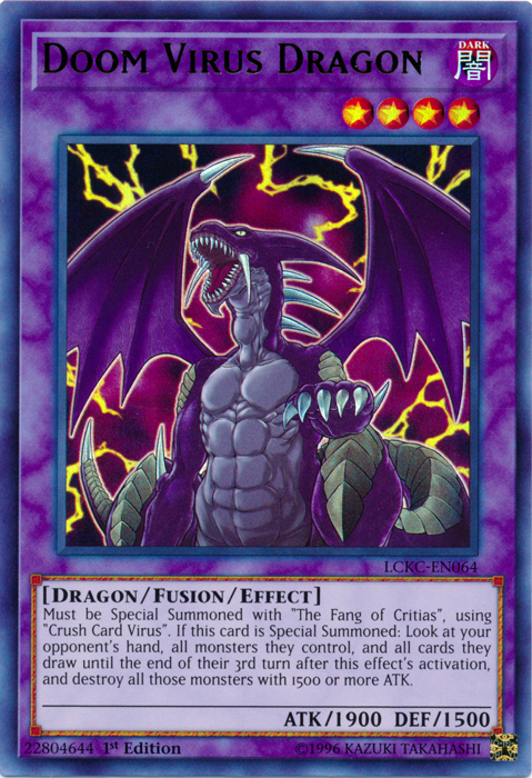 Doom Virus Dragon [LCKC-EN064] Ultra Rare | Pegasus Games WI