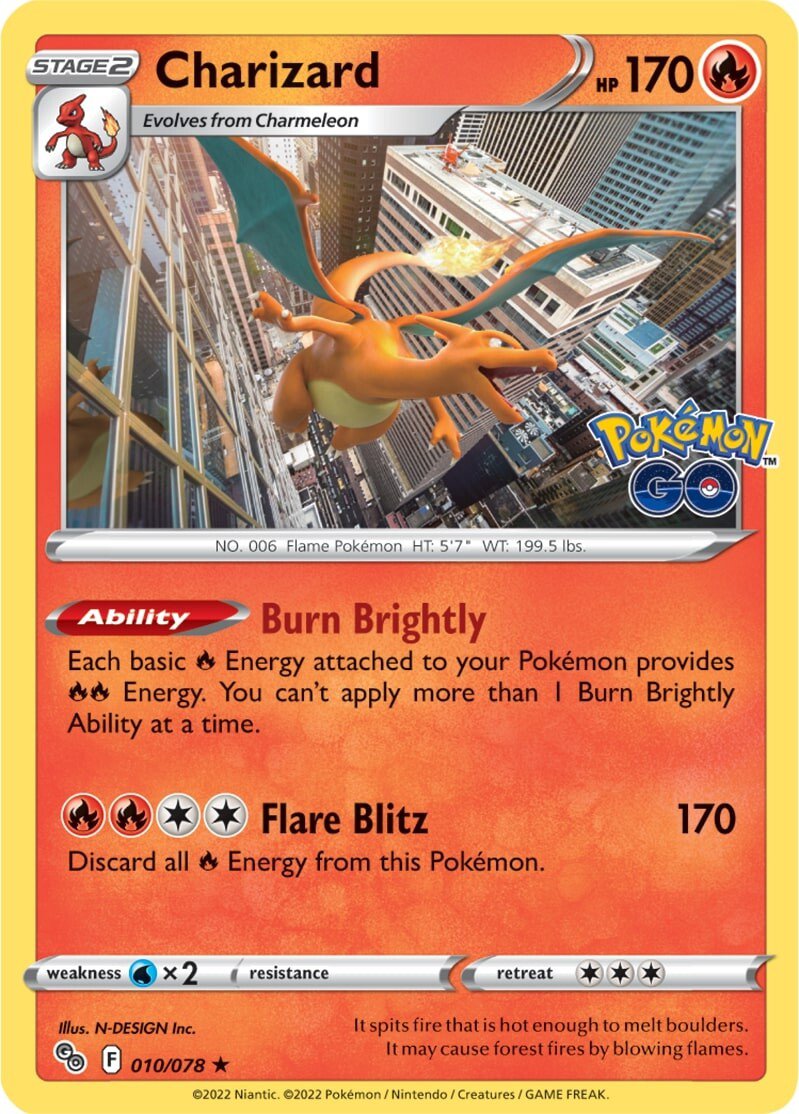 Charizard (010/078) [Pokémon GO] | Pegasus Games WI