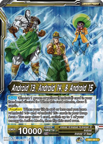 Android 13, Android 14, & Android 15 // Android 13, the Unstoppable (EB1-38) [Battle Evolution Booster] | Pegasus Games WI