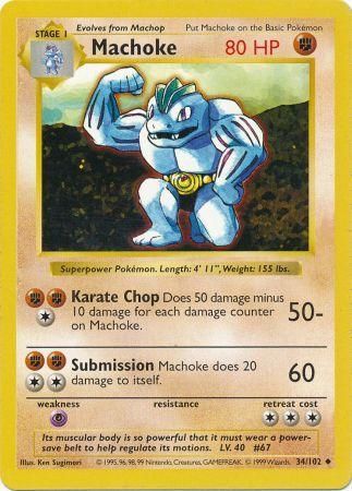 Machoke (34/102) [Base Set Shadowless Unlimited] | Pegasus Games WI