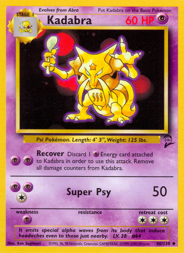 Kadabra (46/130) [Base Set 2] | Pegasus Games WI