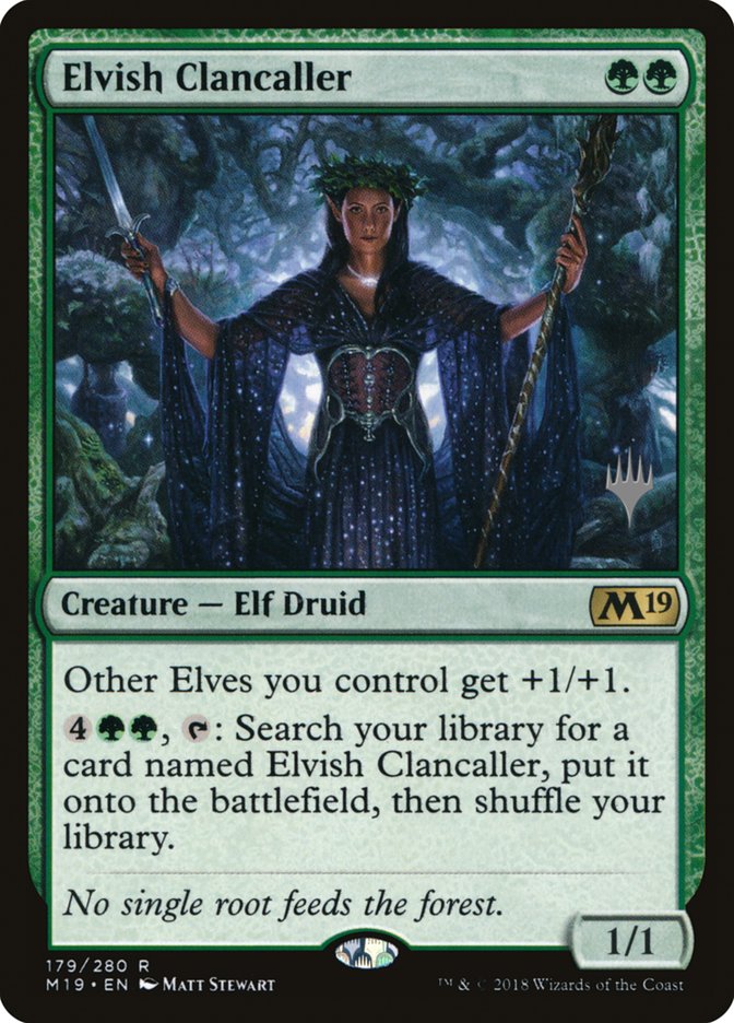 Elvish Clancaller (Promo Pack) [Core Set 2019 Promos] | Pegasus Games WI