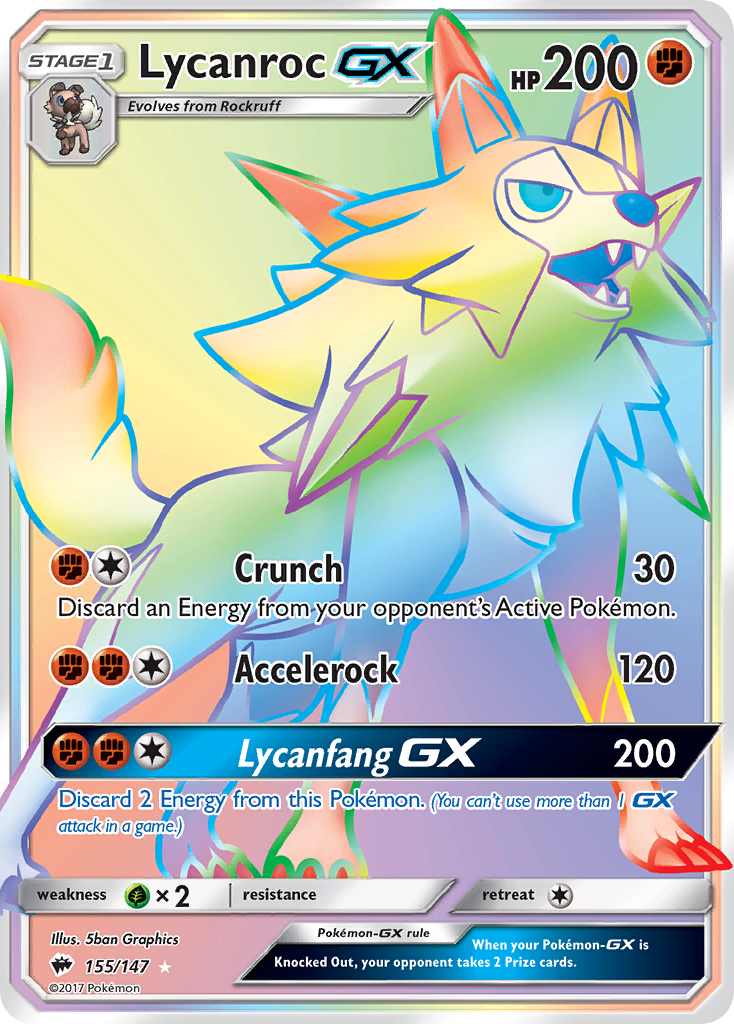 Lycanroc GX (155/147) [Sun & Moon: Burning Shadows] | Pegasus Games WI