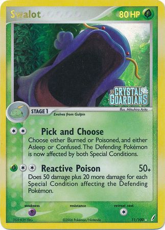 Swalot (11/100) (Stamped) [EX: Crystal Guardians] | Pegasus Games WI