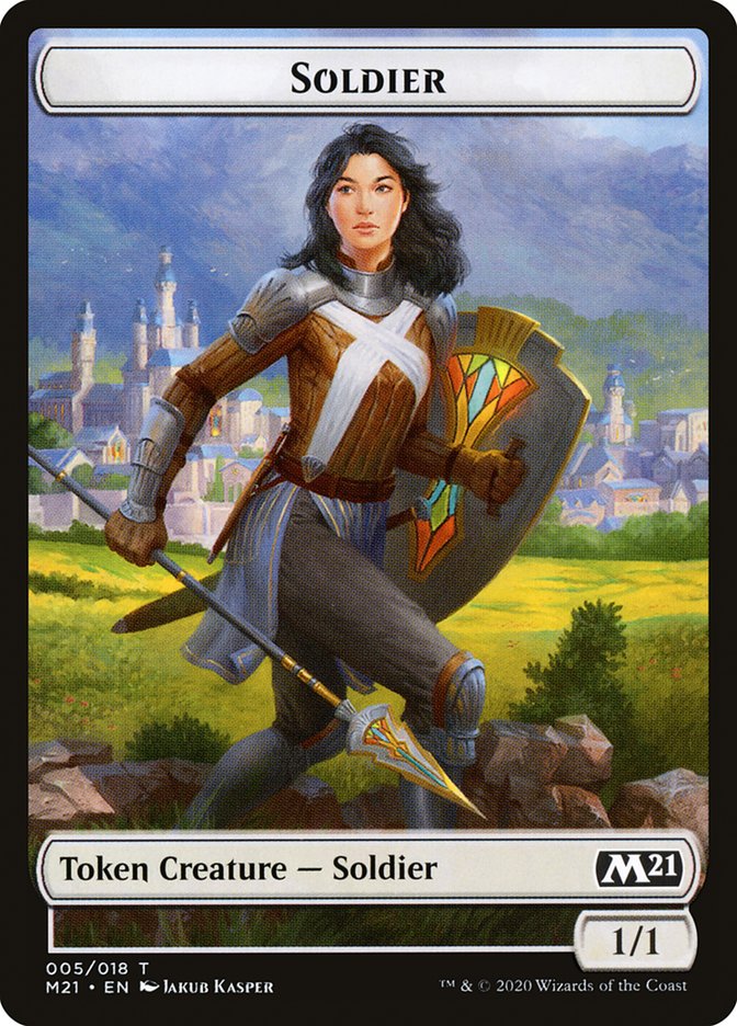 Knight // Soldier Double-Sided Token [Core Set 2021 Tokens] | Pegasus Games WI