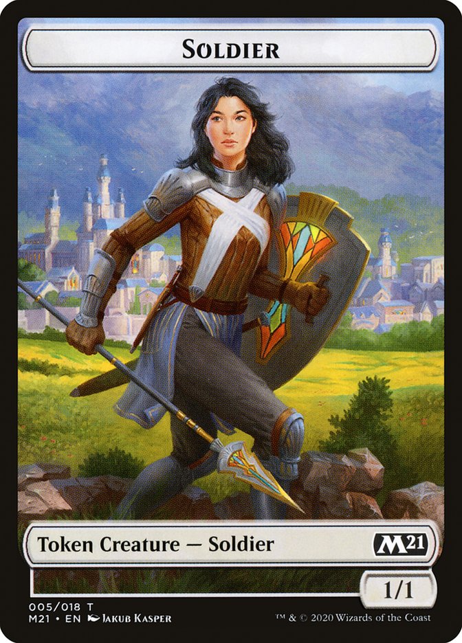 Construct // Soldier Double-Sided Token [Core Set 2021 Tokens] | Pegasus Games WI