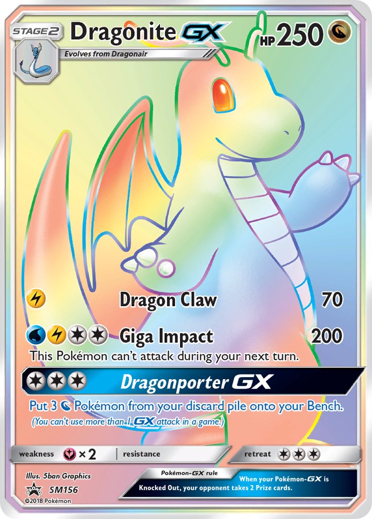 Dragonite GX (SM156) (Jumbo Card) [Sun & Moon: Black Star Promos] | Pegasus Games WI