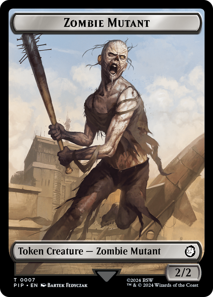 Treasure (0018) // Zombie Mutant Double-Sided Token [Fallout Tokens] | Pegasus Games WI