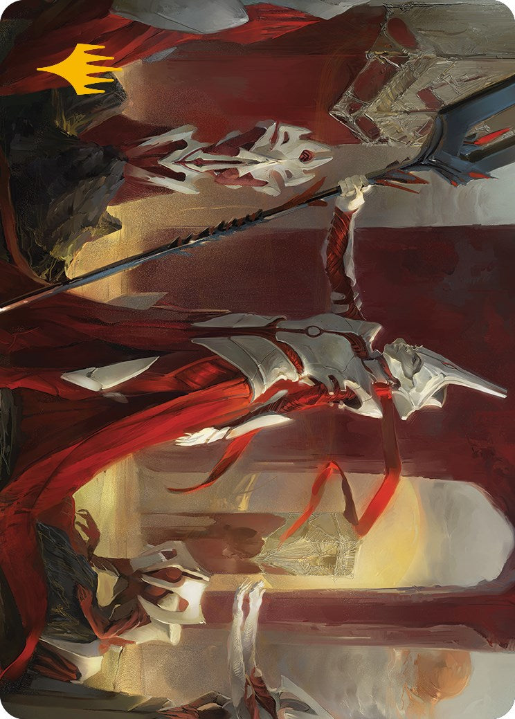 Porcelain Zealot Art Card (Gold-Stamped Signature) [Phyrexia: All Will Be One Art Series] | Pegasus Games WI