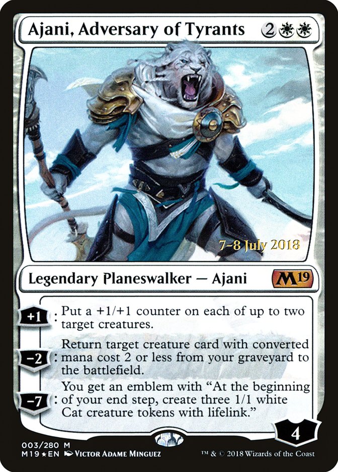 Ajani, Adversary of Tyrants [Core Set 2019 Prerelease Promos] | Pegasus Games WI