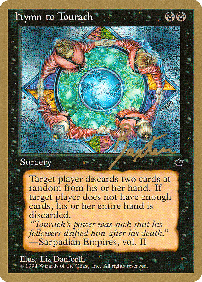 Hymn to Tourach (Circle) (George Baxter) [Pro Tour Collector Set] | Pegasus Games WI