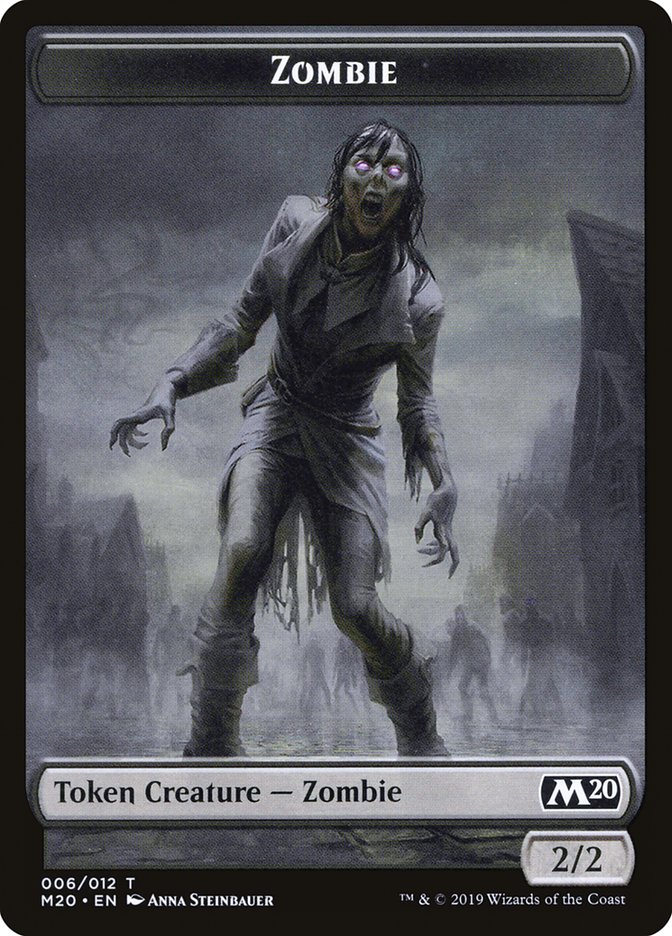 Zombie Token [Core Set 2020 Tokens] | Pegasus Games WI